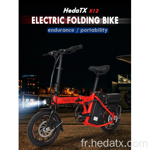 Vélo pliant électrique portable